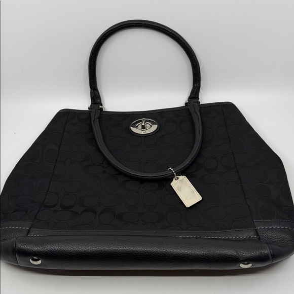 Coach Handbags - Coach Black Signature Shoulder Bag